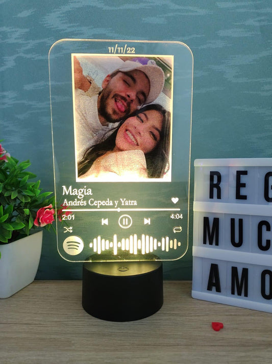 Lampara led estilo Spotify o mensaje